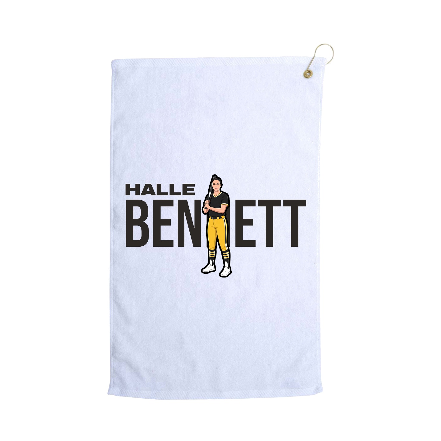 Golf Towel — Player Name in White
