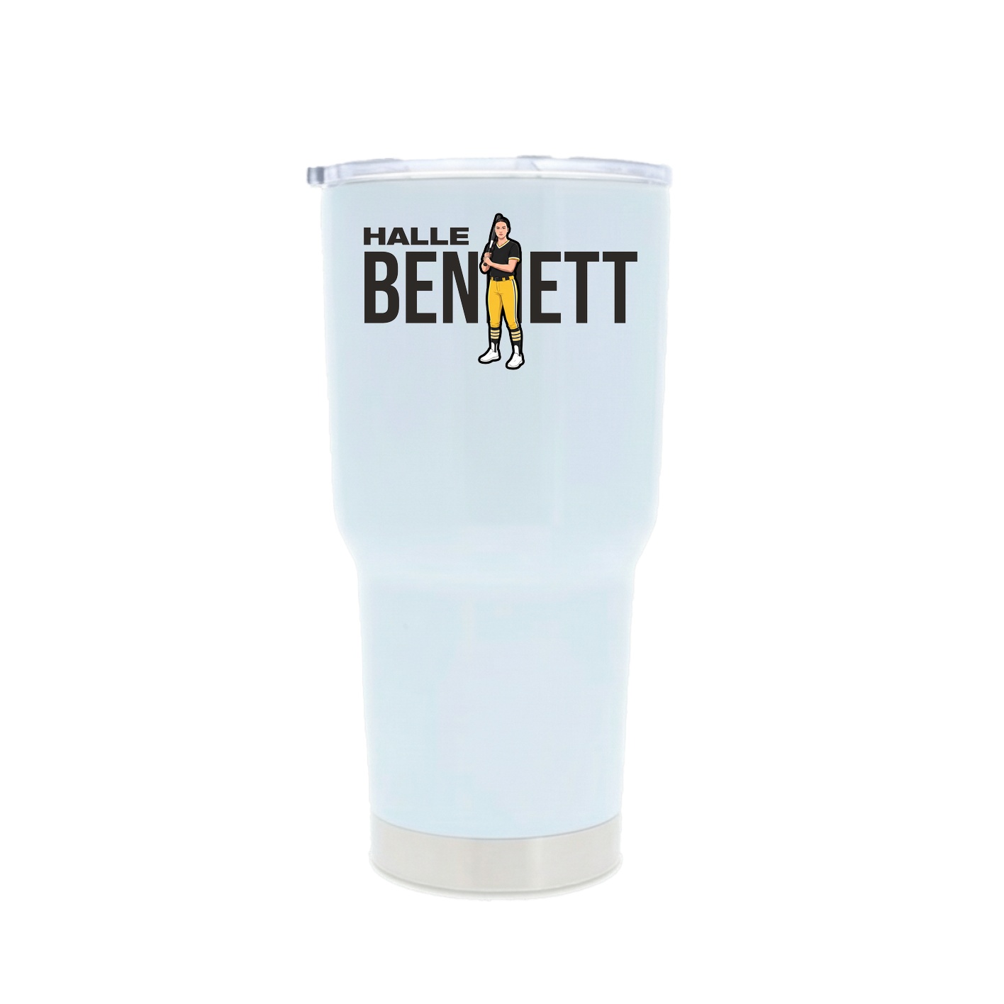 30oz Stainless Steel Tumbler — Player Name in White