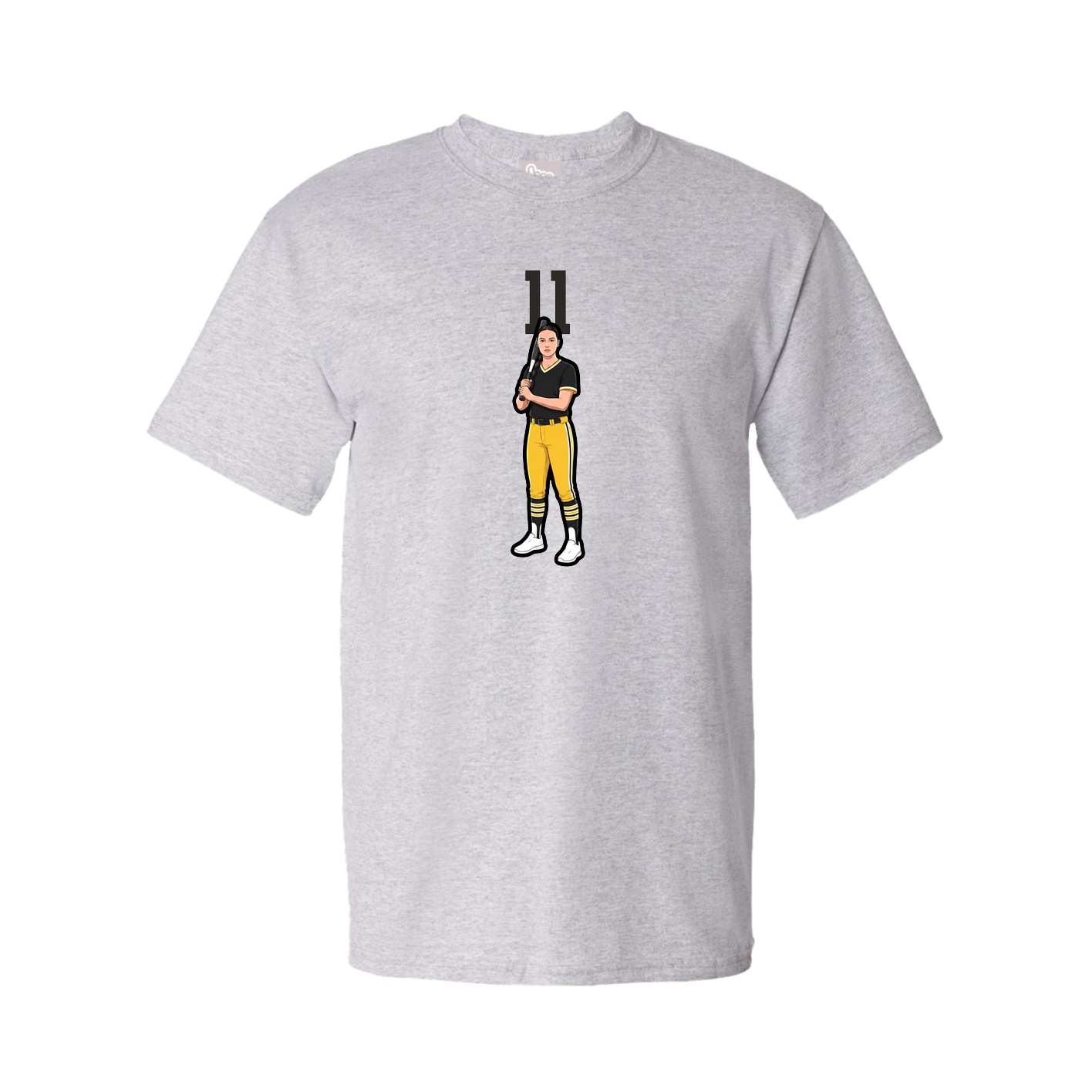 Youth Tee — Number Top in Grey