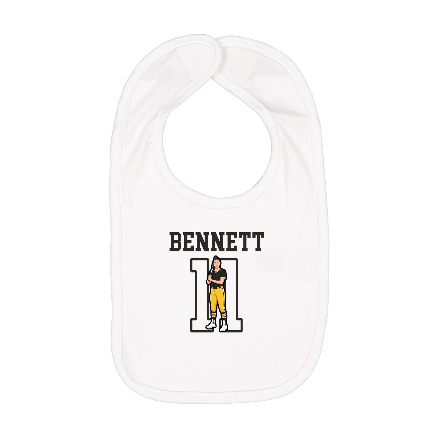 Infant Bib — Shirsey in White