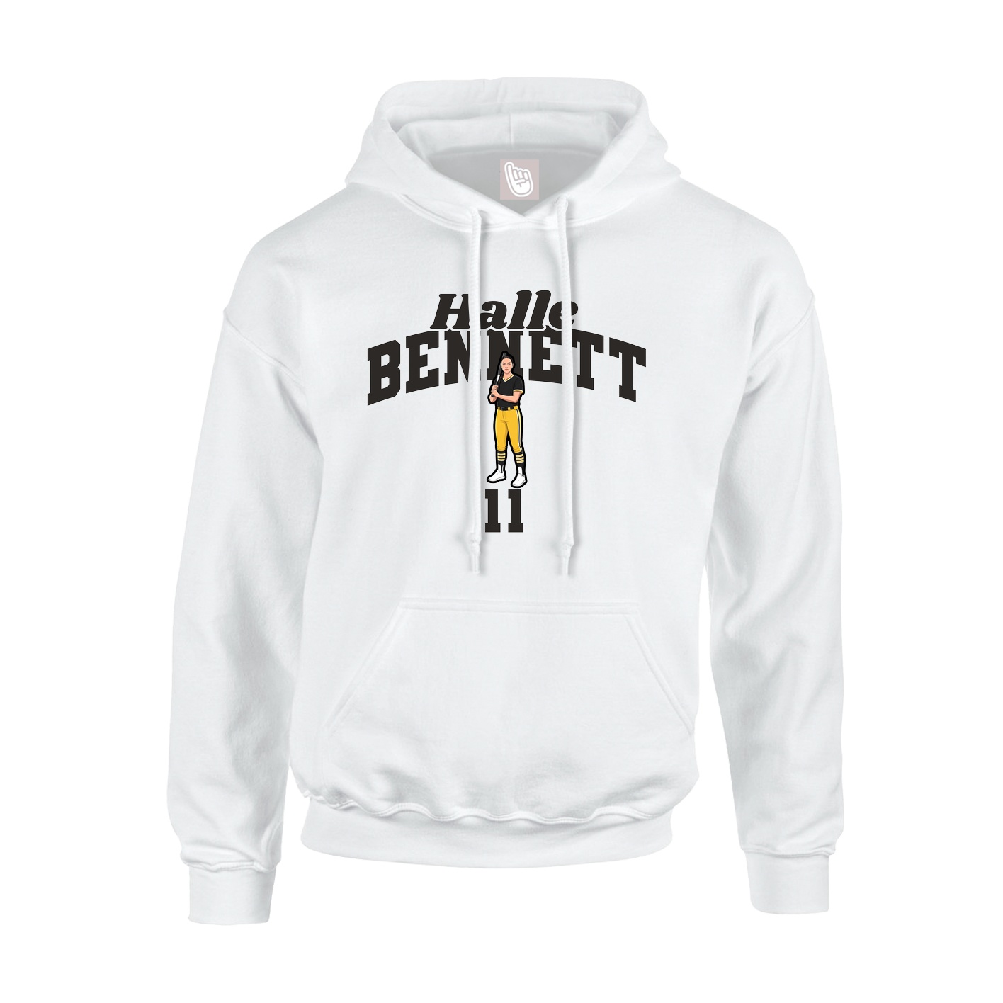 Hoodie — Signature Arch in White