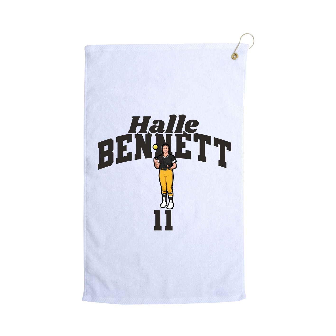Golf Towel — Signature Arch in White
