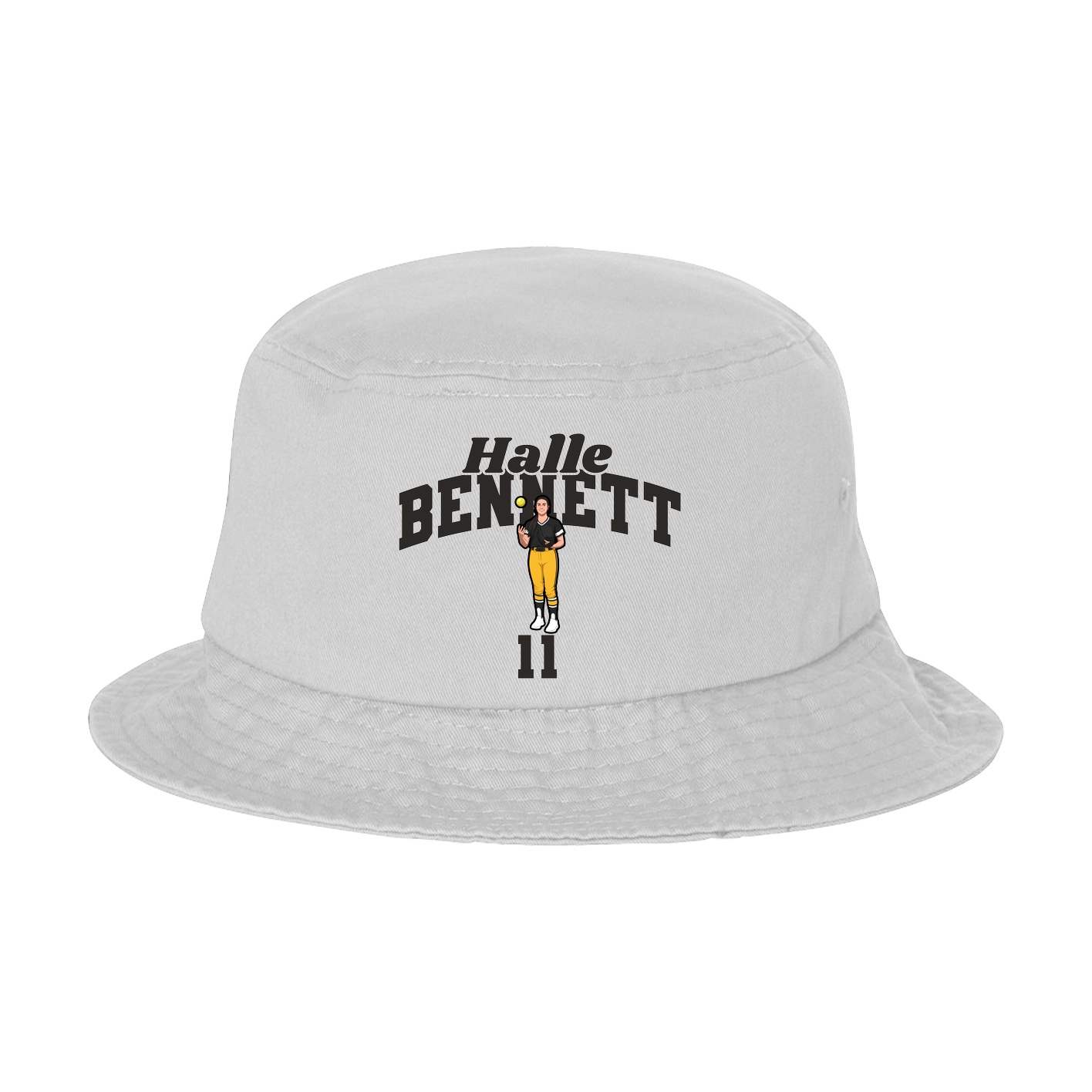 Bucket Cap — Signature Arch in White