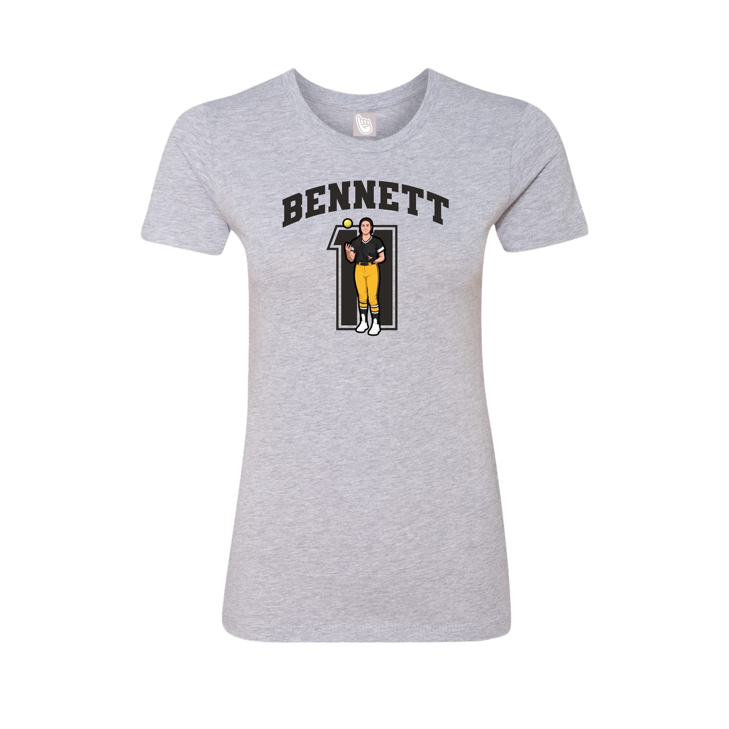 Womens Tee — Number in Grey