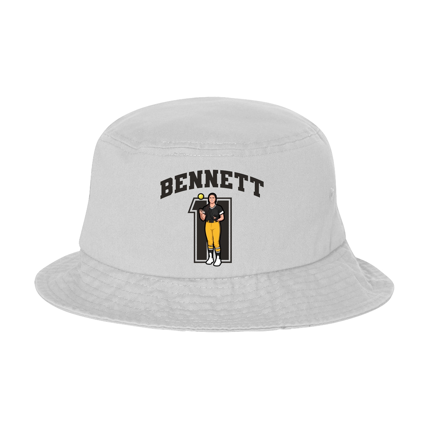 Bucket Cap — Number in White