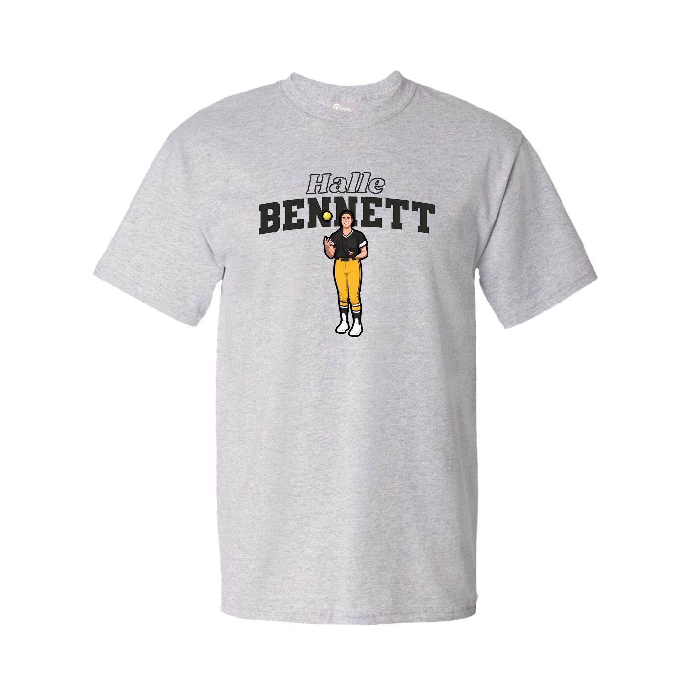 Youth Tee — Name Arch in Grey