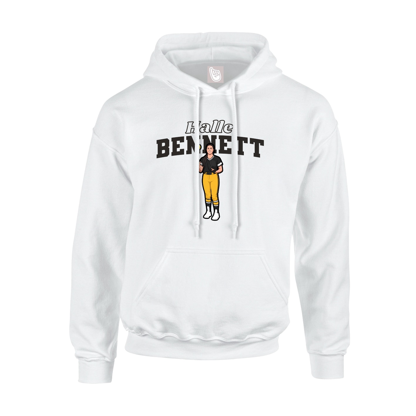 Hoodie — Name Arch in White