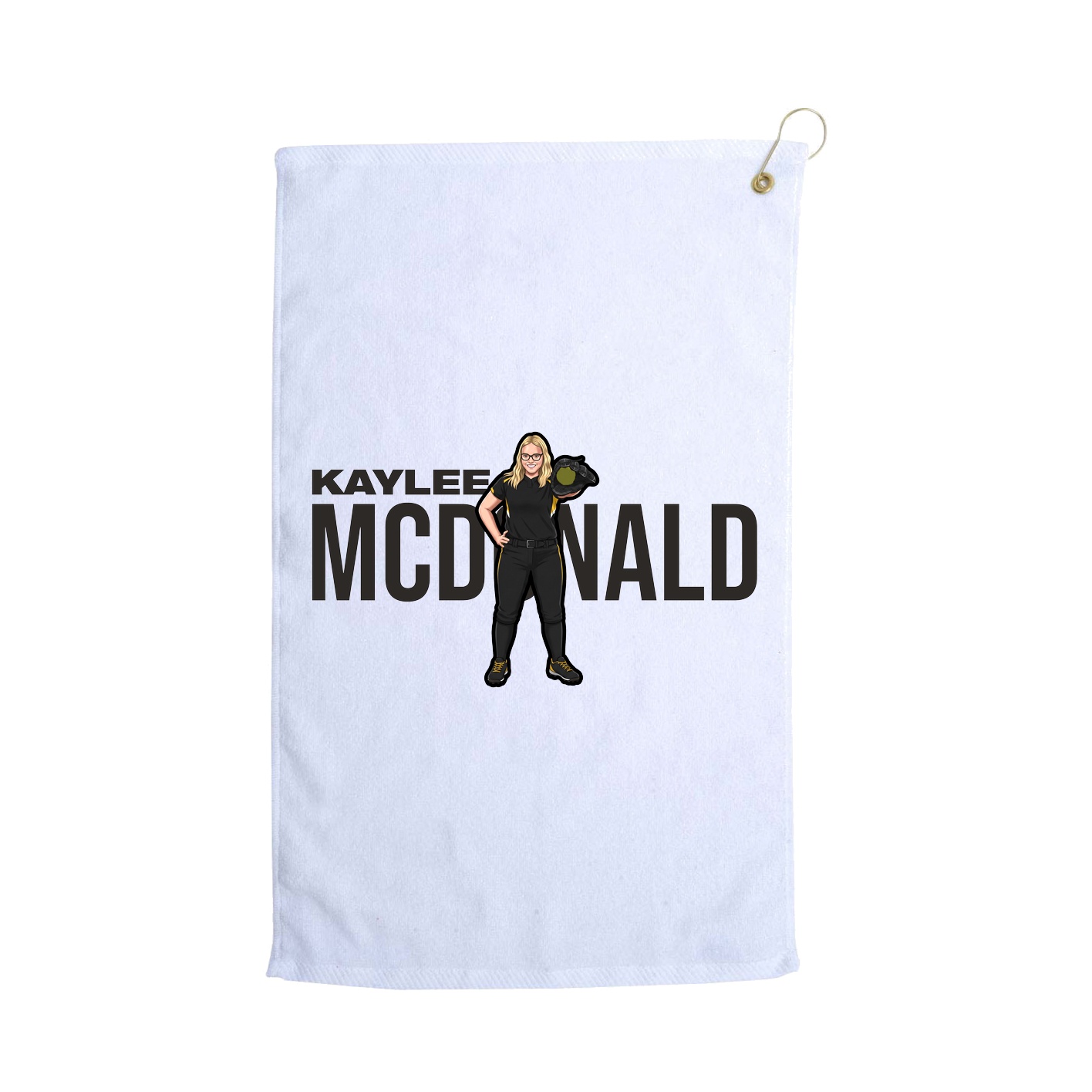 Golf Towel — Player Name in White