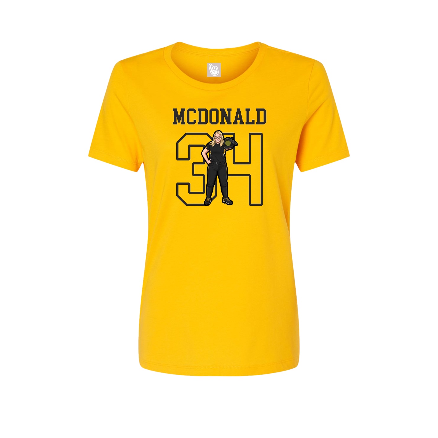 Fitted Women's Tee — Shirsey in Gold