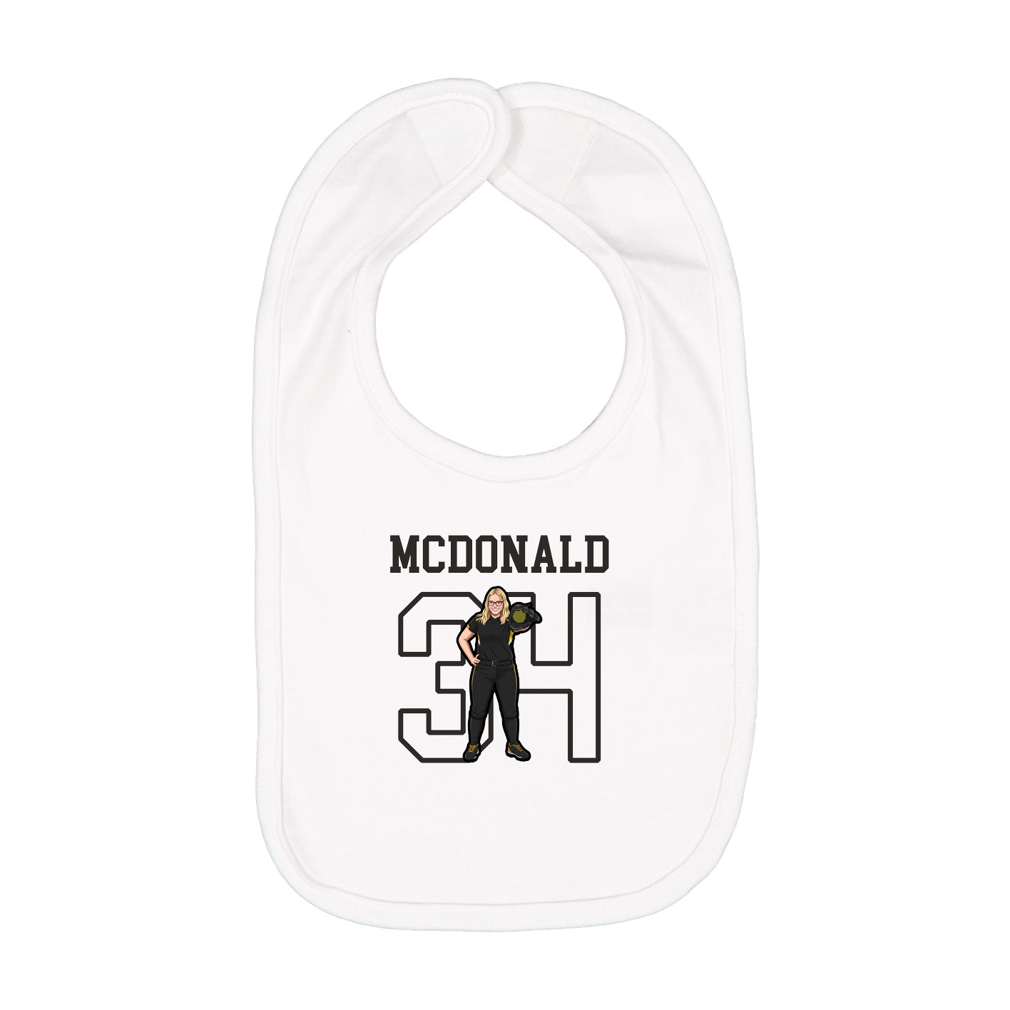 Infant Bib — Shirsey in White