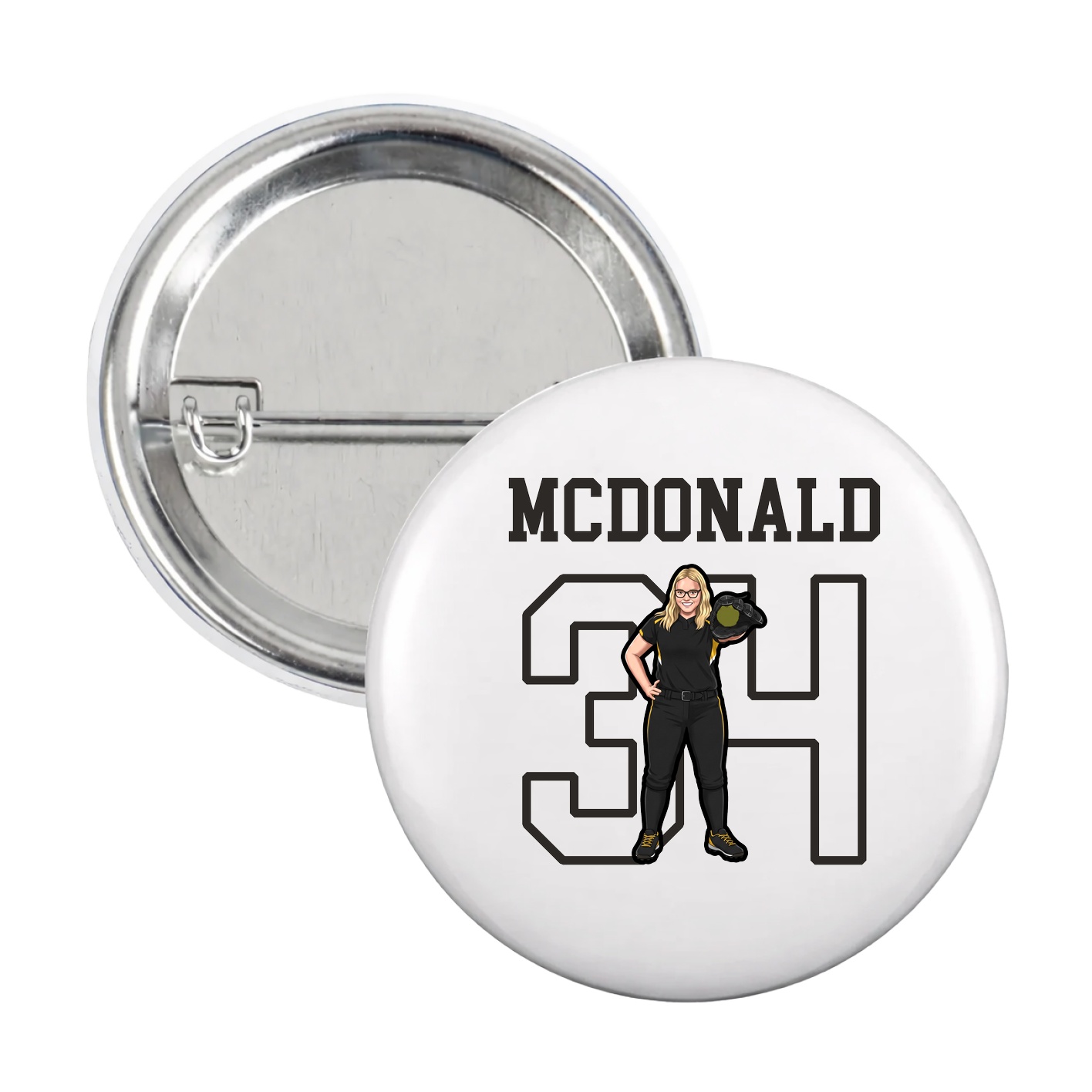 Game Day Button — Shirsey in White