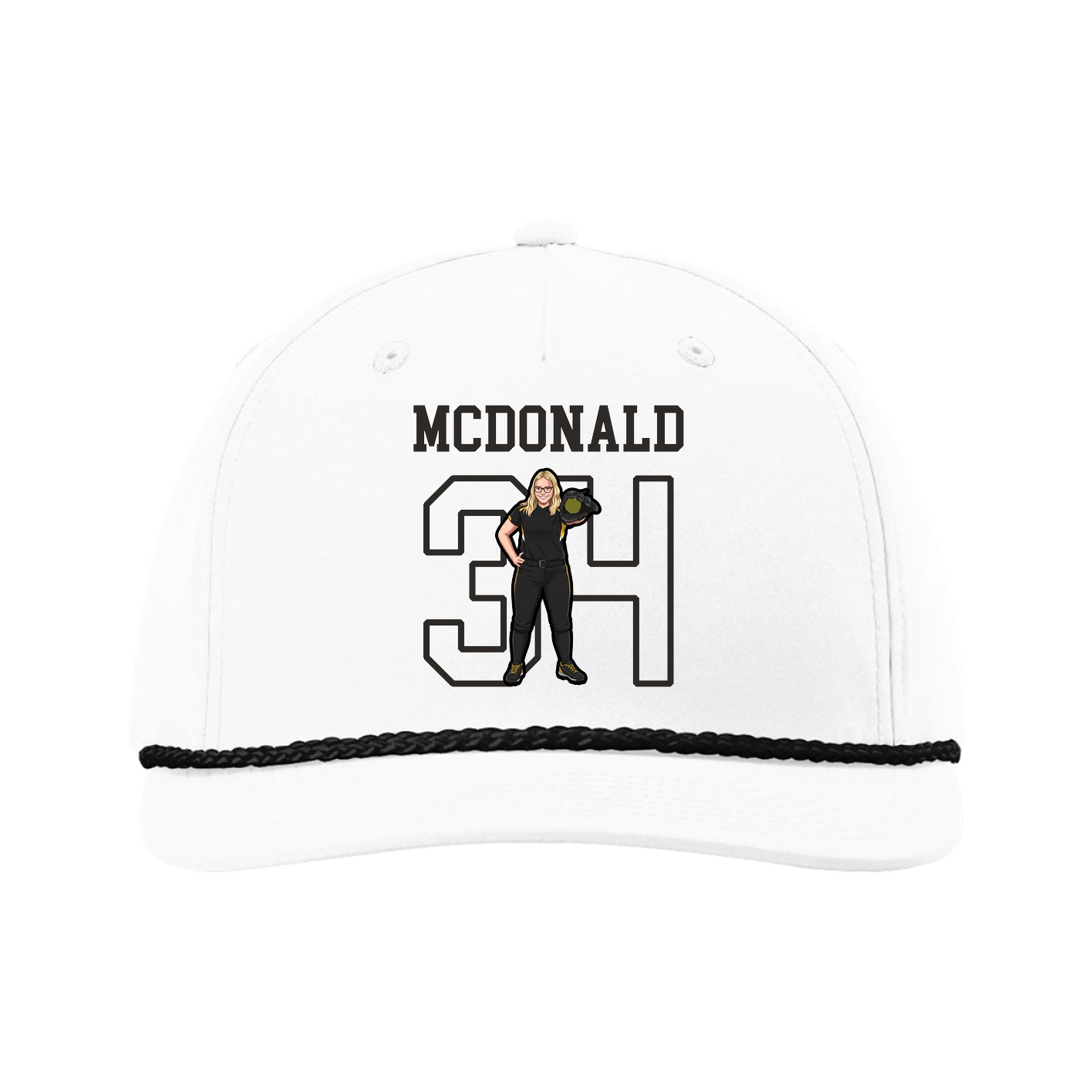 Five-Panel Classic Rope Cap — Shirsey in White