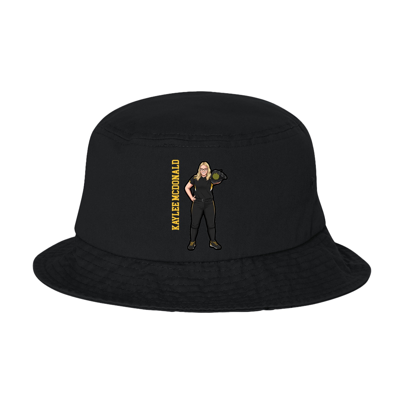 Bucket Cap — Name Vertical in Black