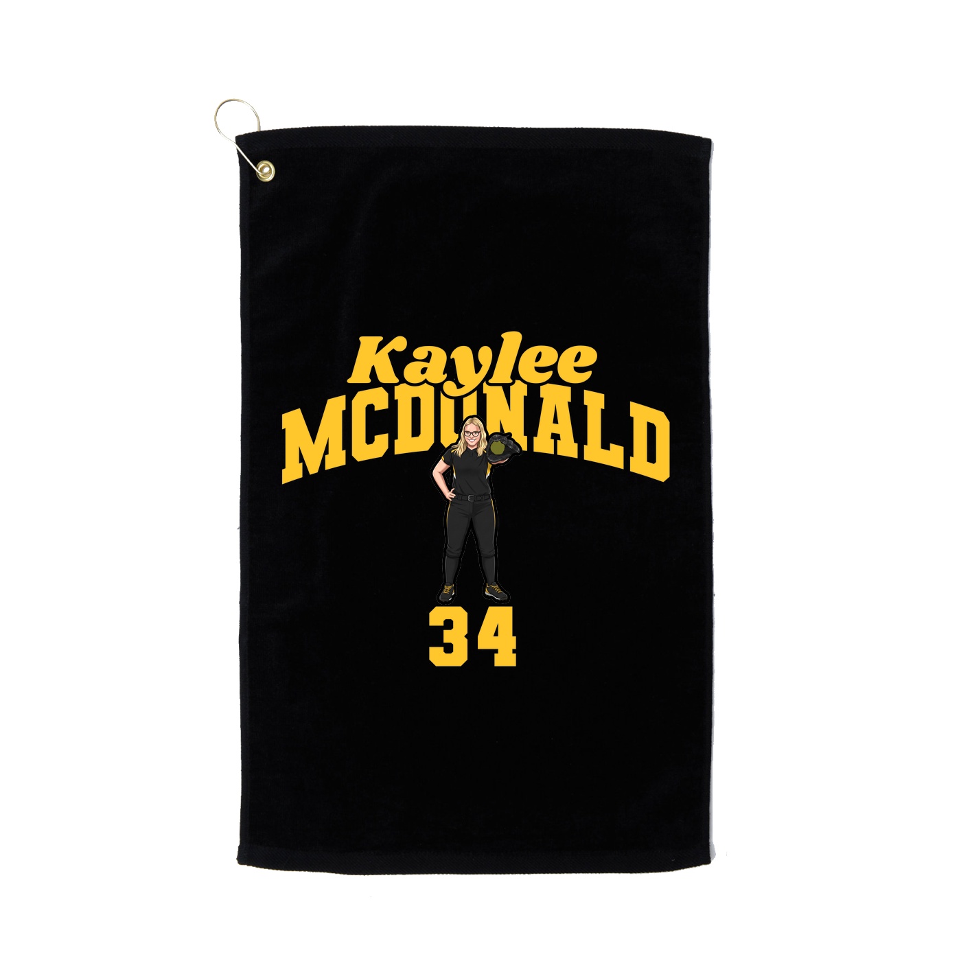 Golf Towel — Signature Arch in Black