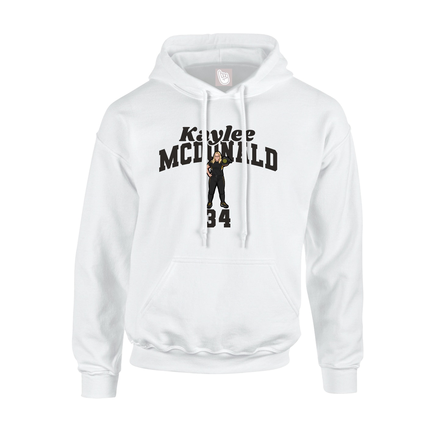 Hoodie — Signature Arch in White