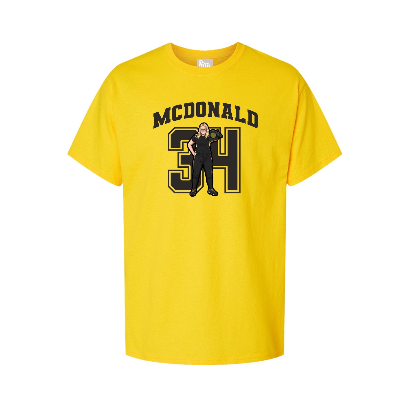 Youth Tee — Number in Gold