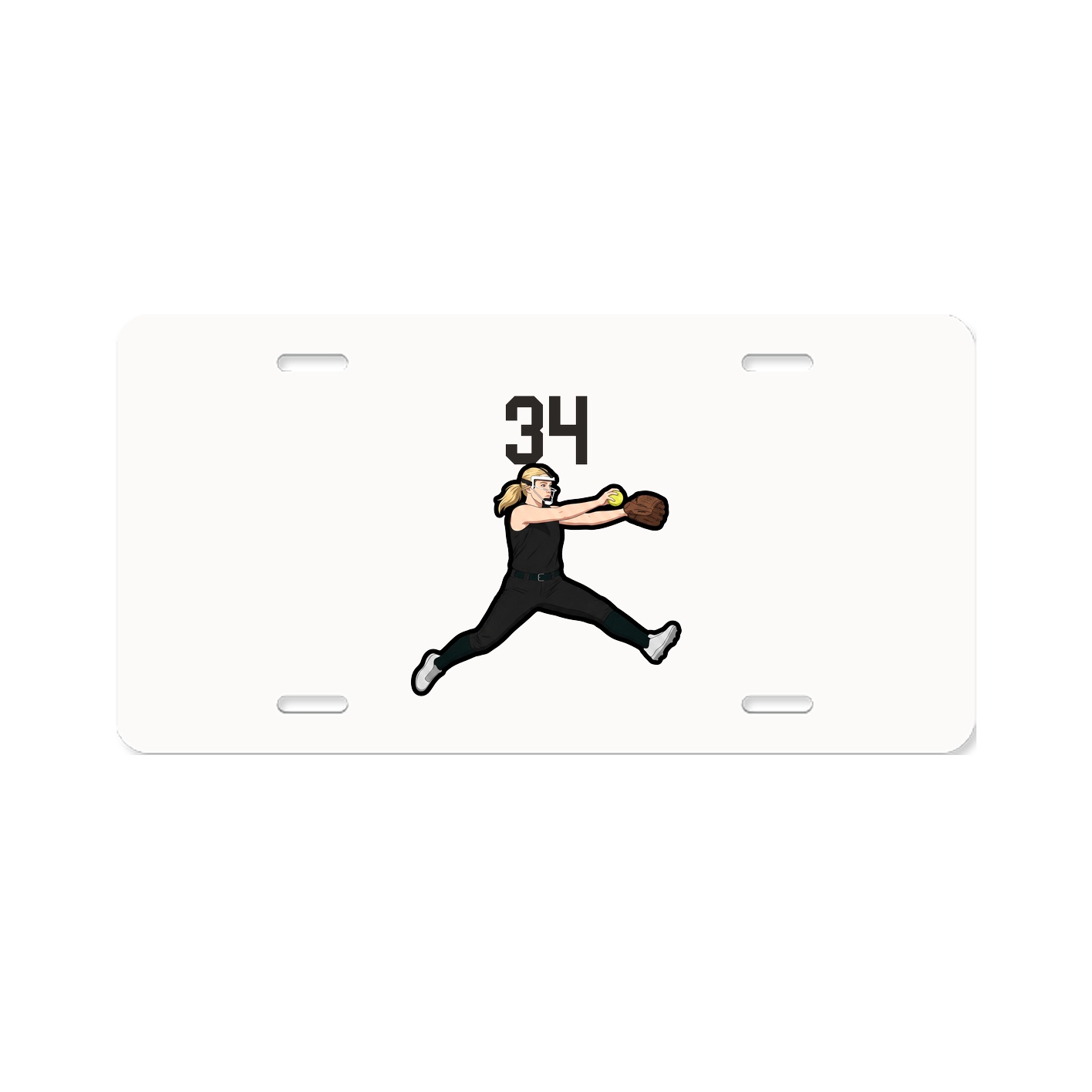 License Plate — Number Top in Classic