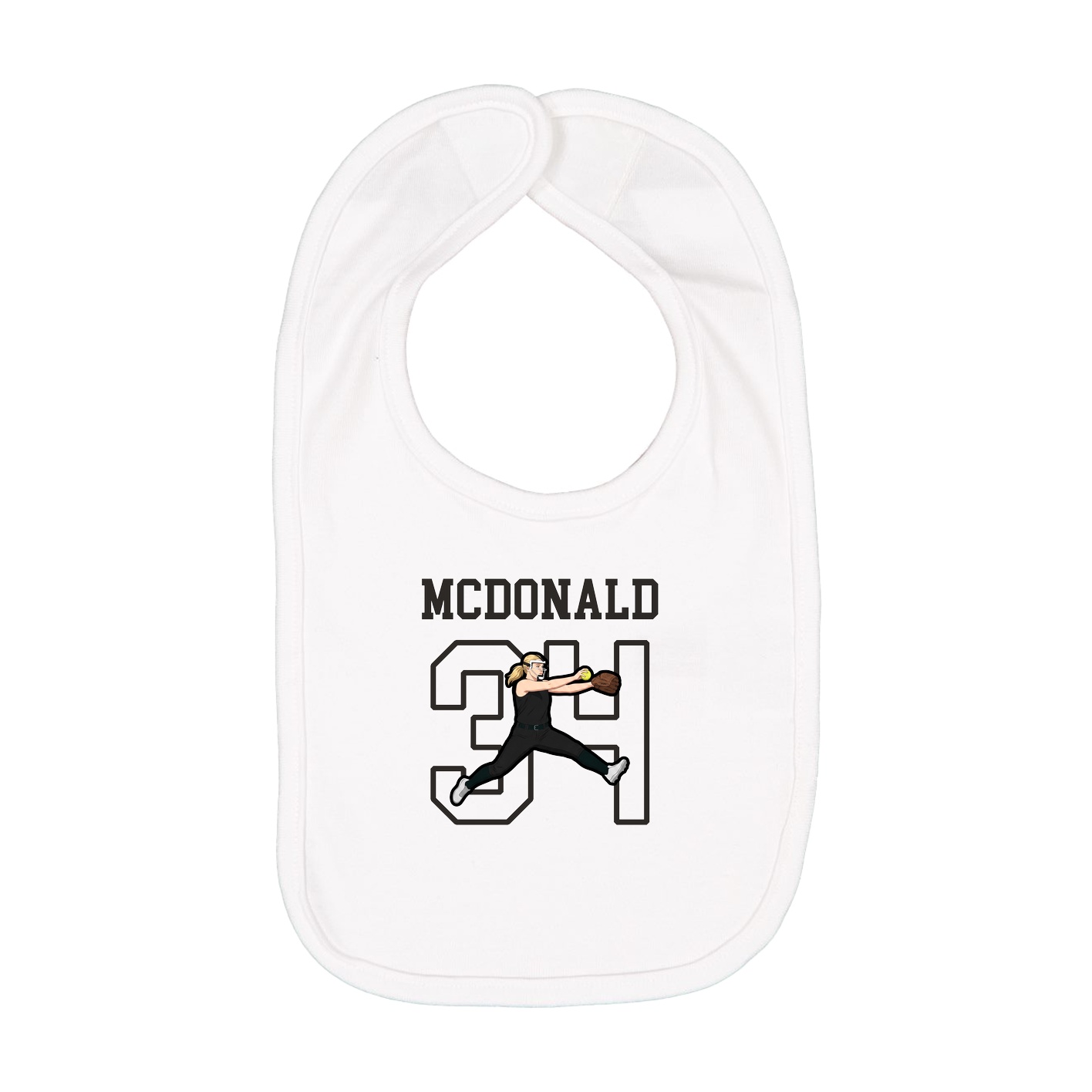 Infant Bib — Shirsey in White