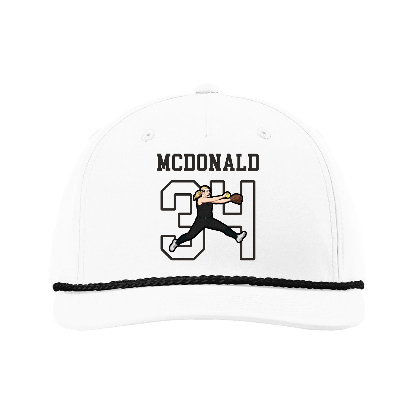 Five-Panel Classic Rope Cap — Shirsey in White