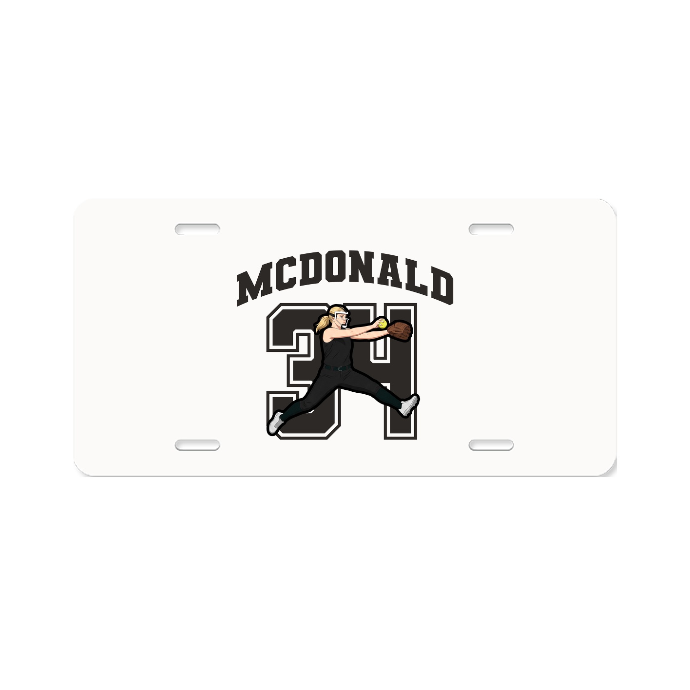 License Plate — Number in Classic