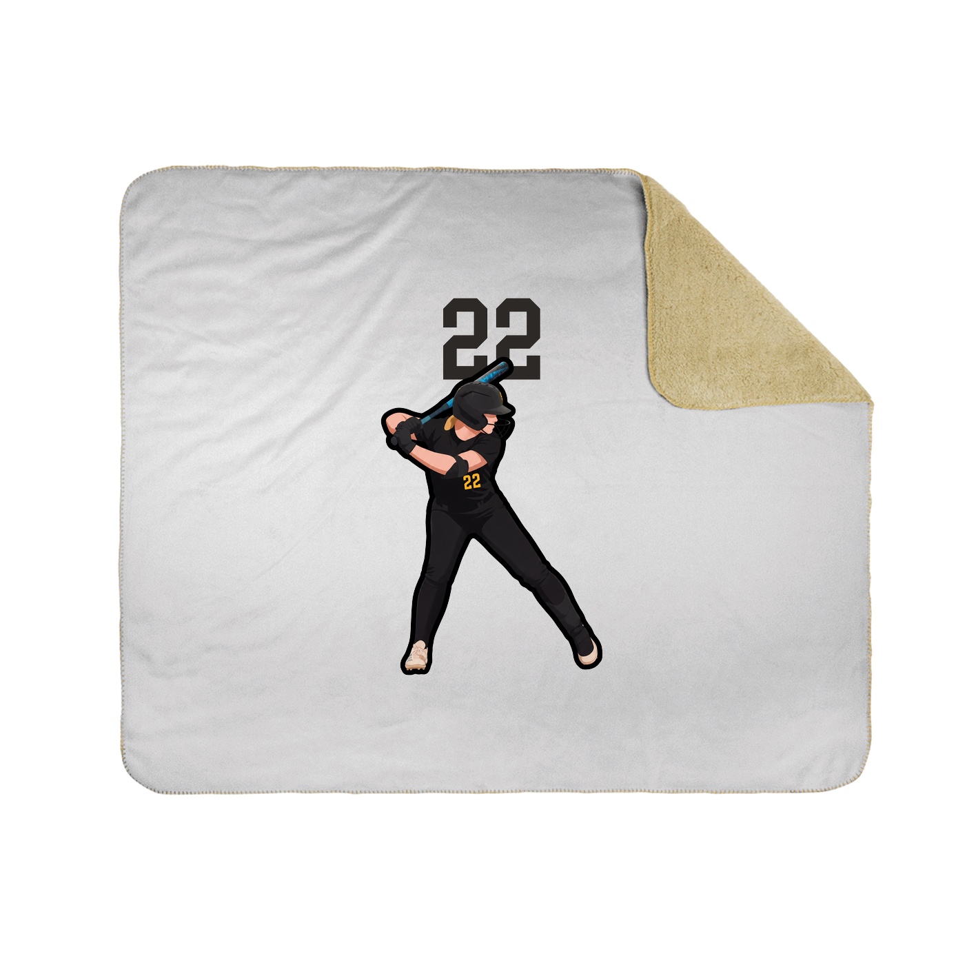 Throw Blanket — Number Top in White