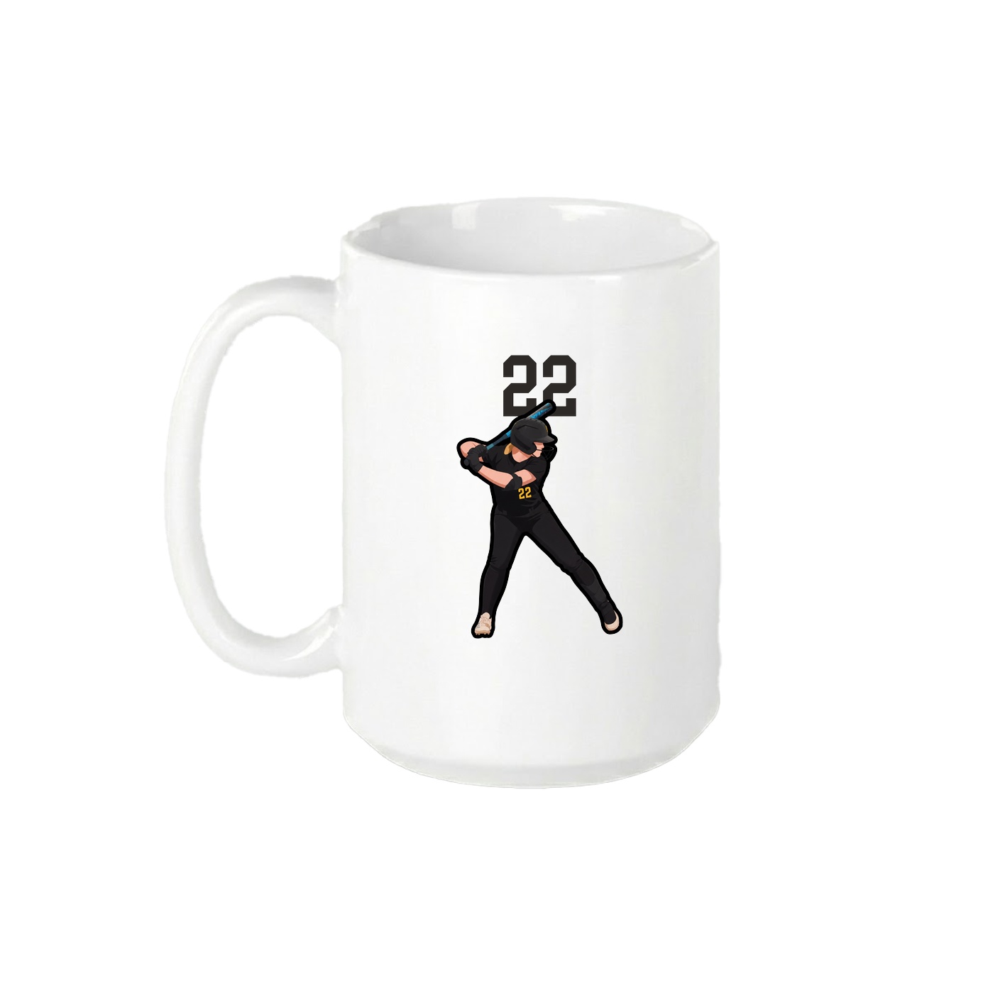 15oz Coffee Mug — Number Top in White