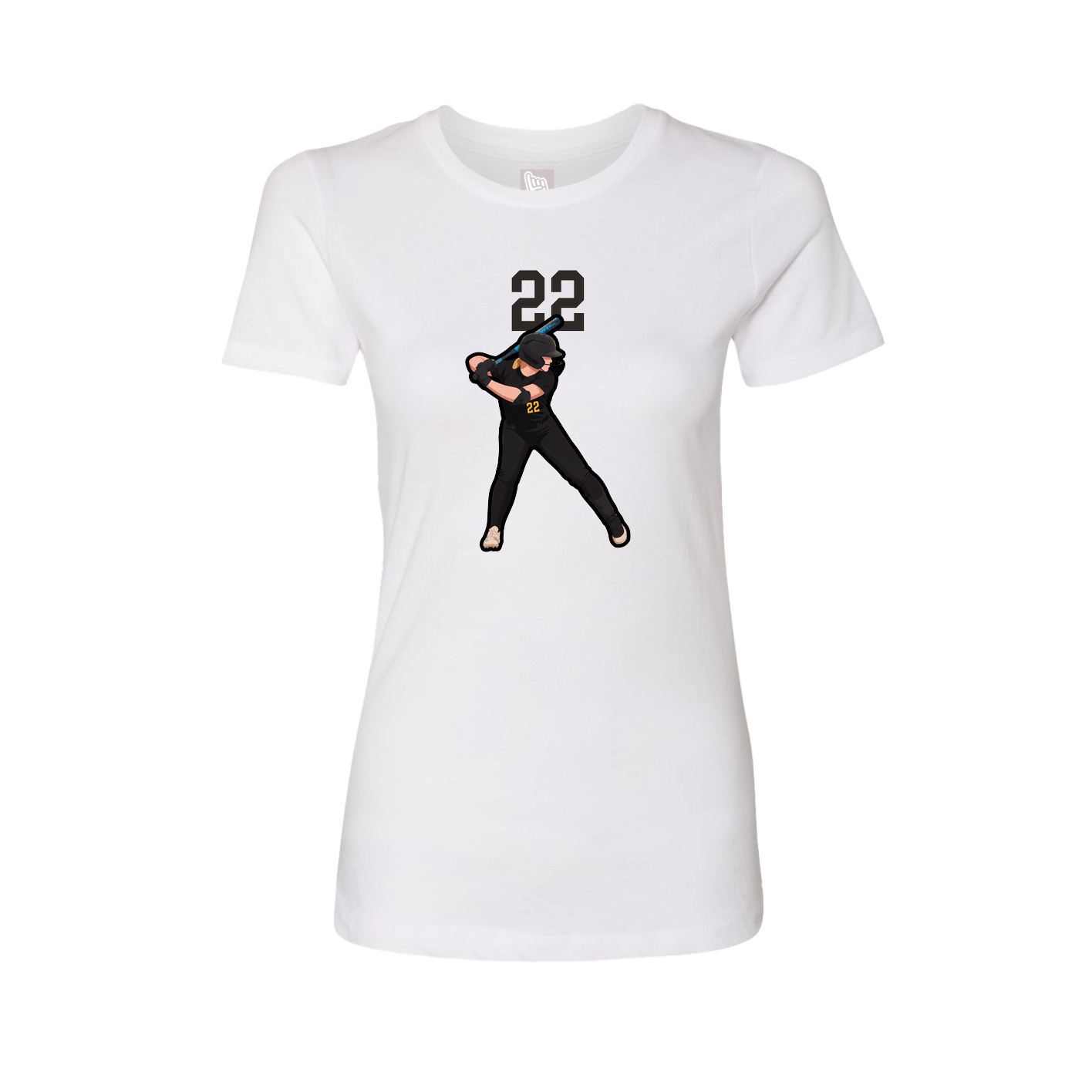 Fitted Women's Tee — Number Top in White