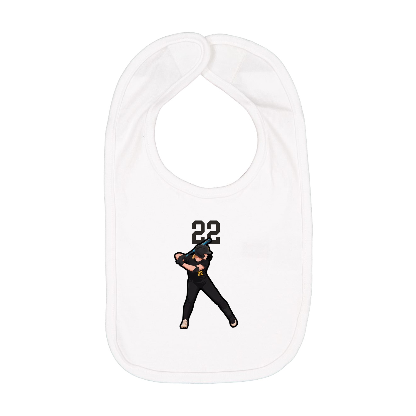 Infant Bib — Number Top in White