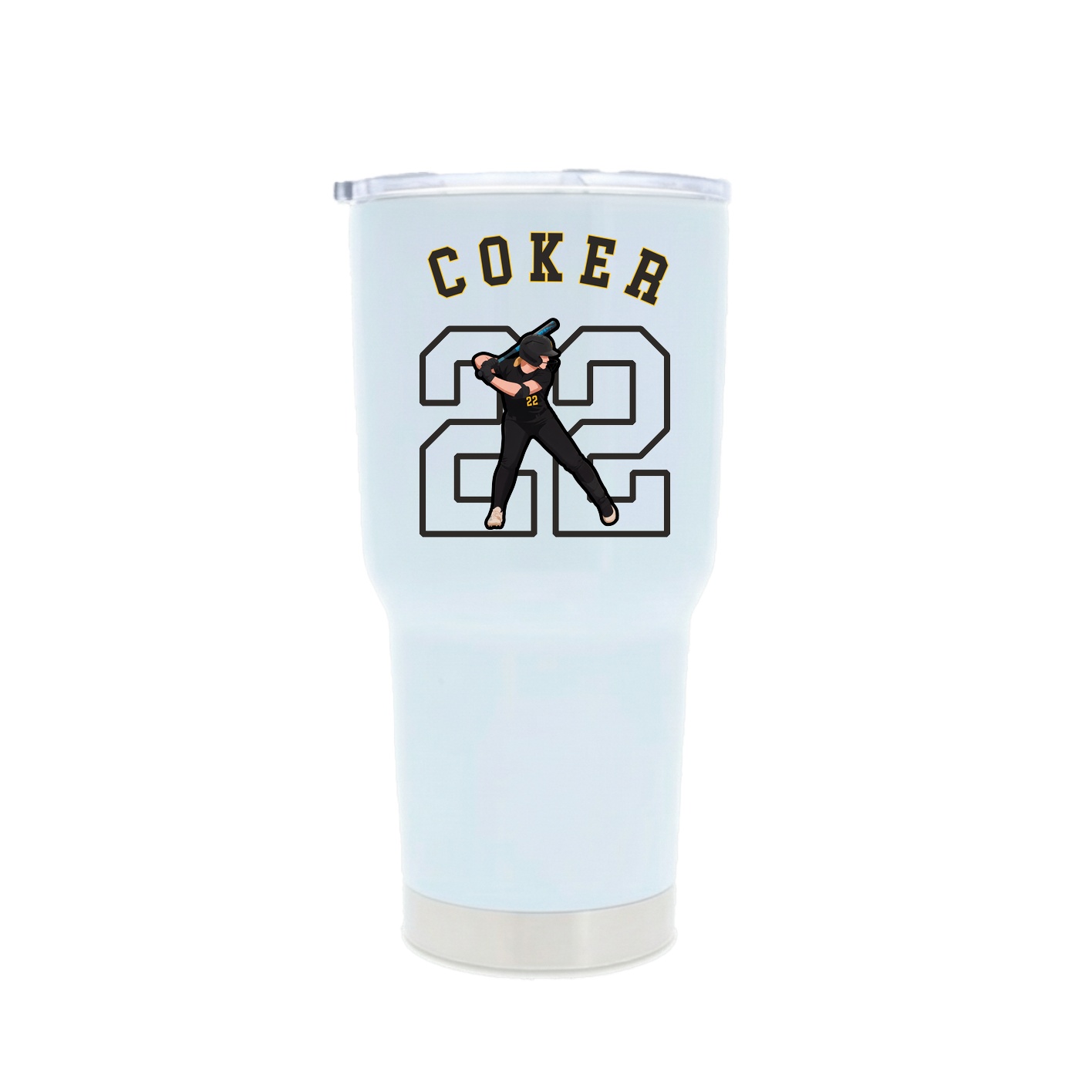 30oz Stainless Steel Tumbler — Shirsey Arch in White