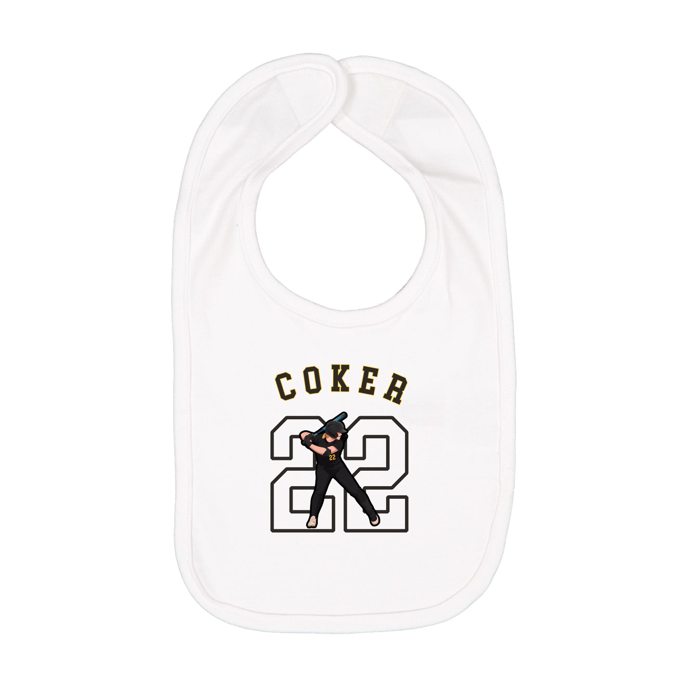 Infant Bib — Shirsey Arch in White