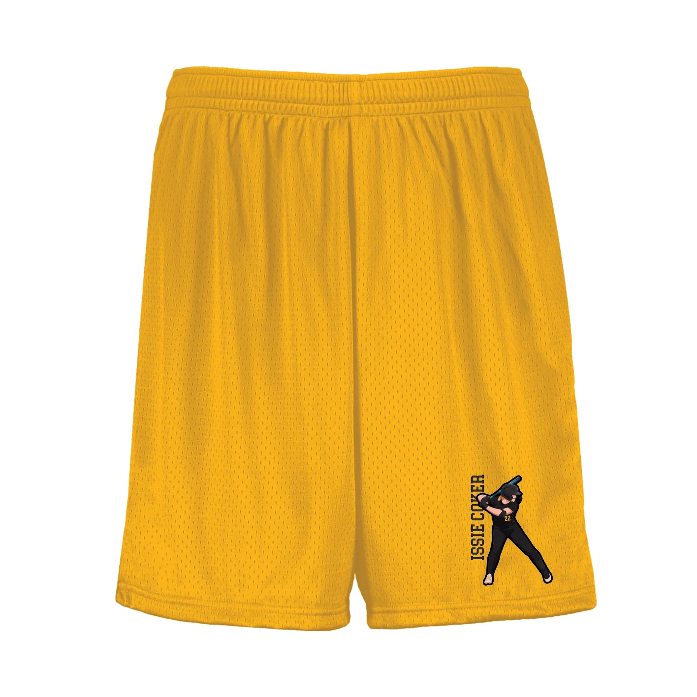 Shorts — Name Vertical in Gold