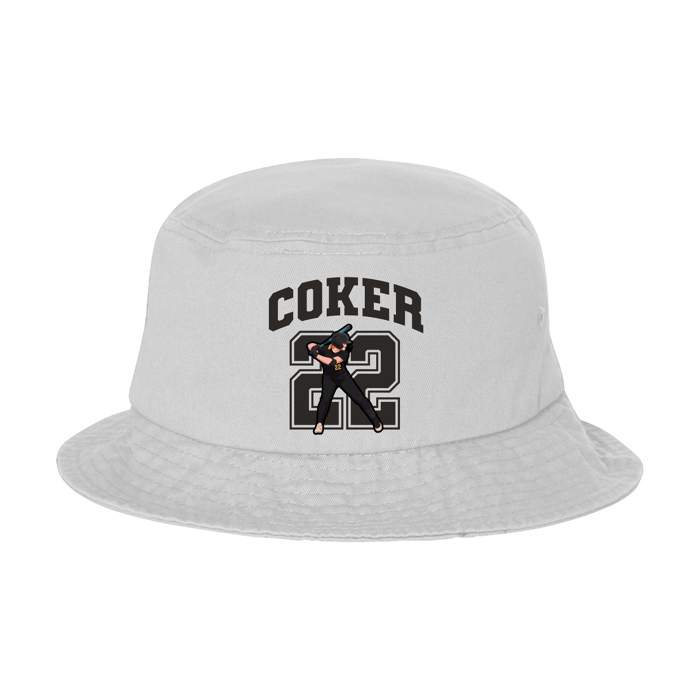 Bucket Cap — Number in White