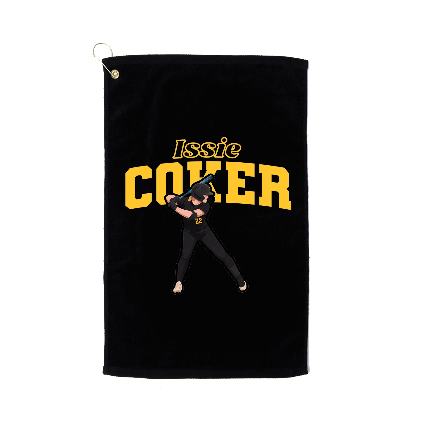 Golf Towel — Name Arch in Black