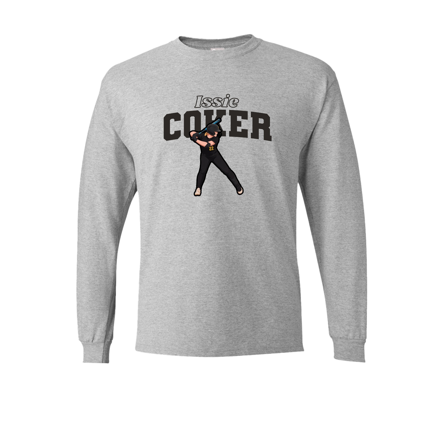 Long Sleeve Tee — Name Arch in Grey
