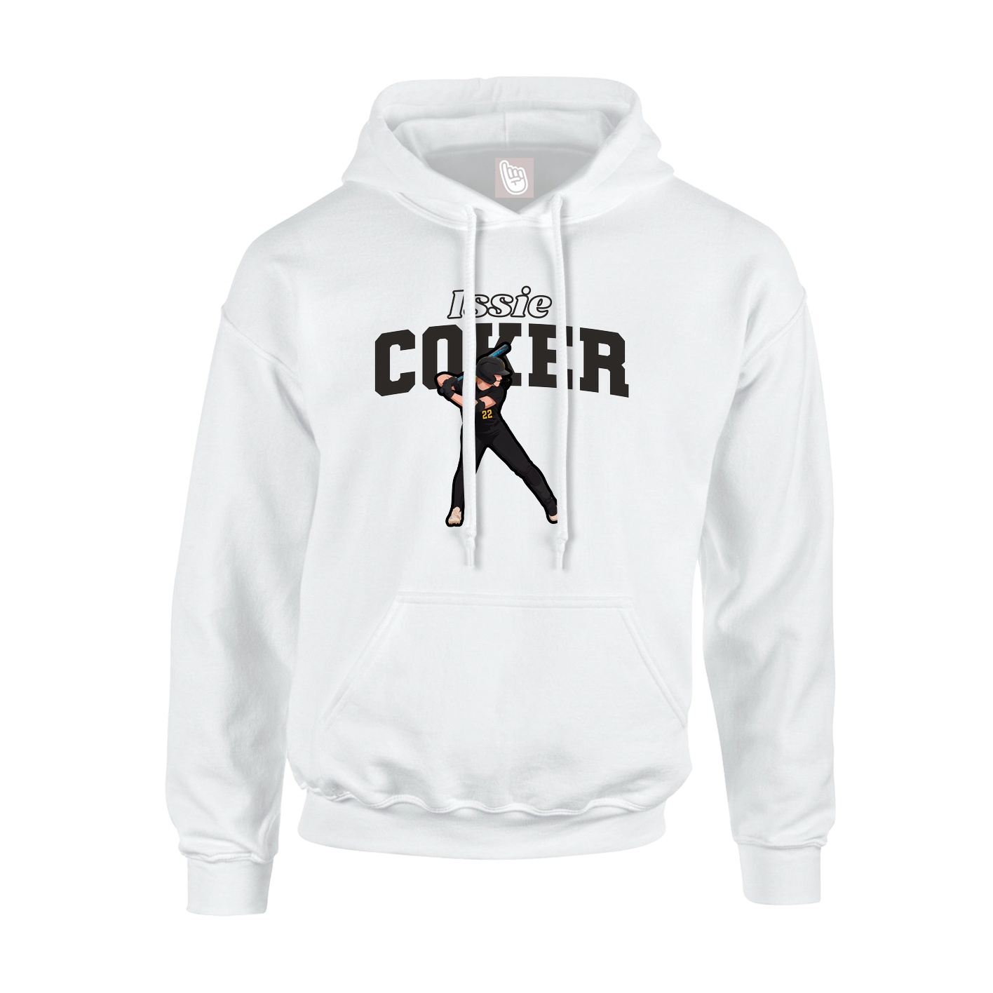 Hoodie — Name Arch in White