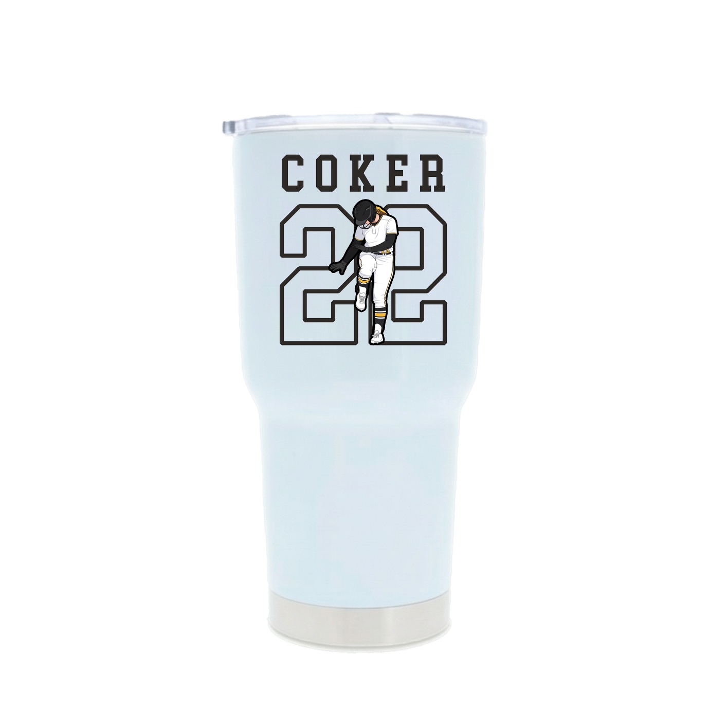 30oz Stainless Steel Tumbler — Shirsey in White
