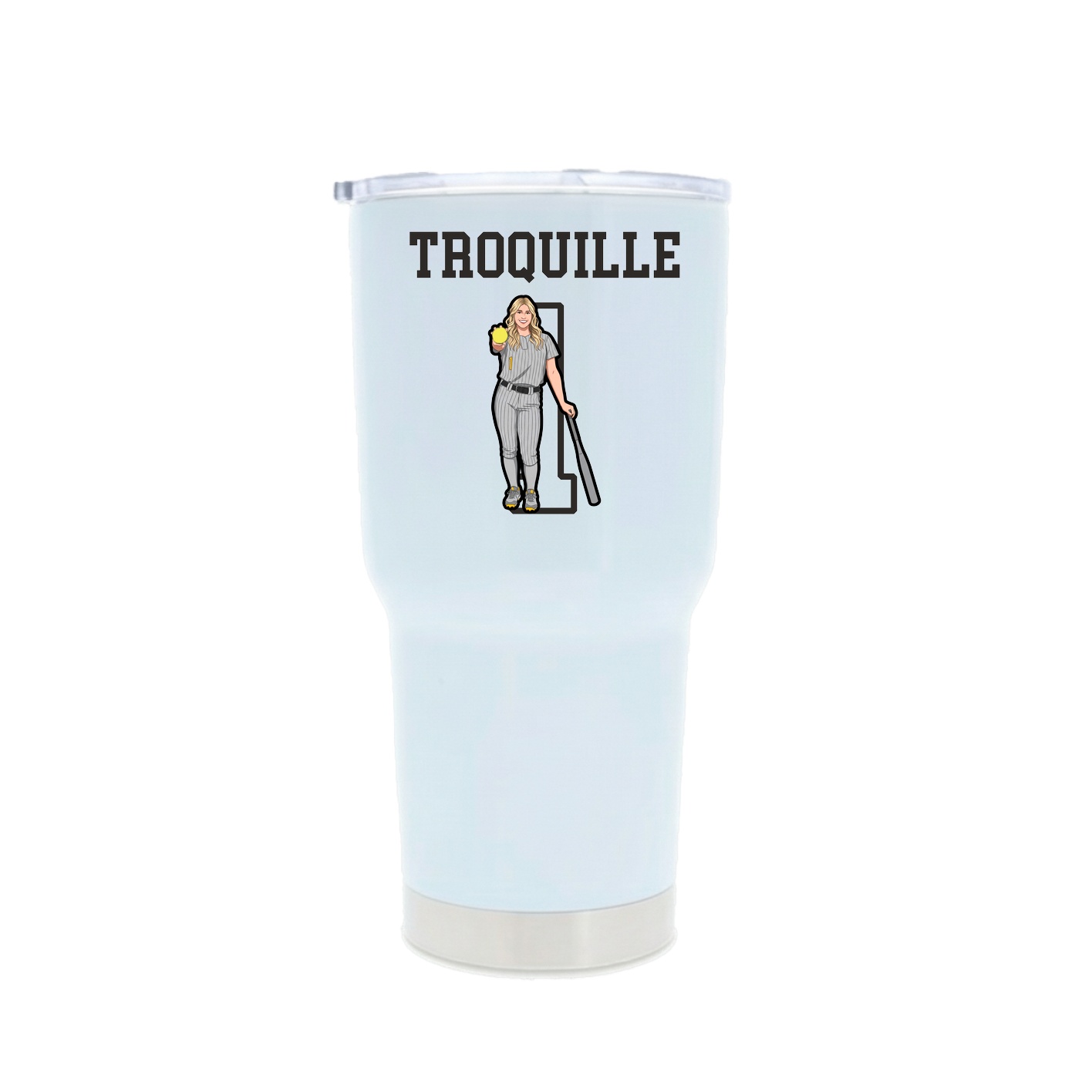 30oz Stainless Steel Tumbler — Shirsey in White