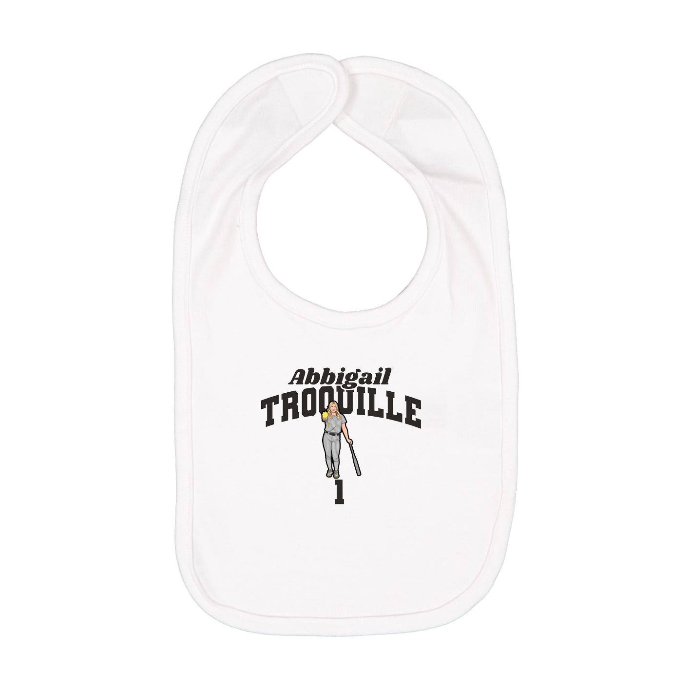 Infant Bib — Signature Arch in White