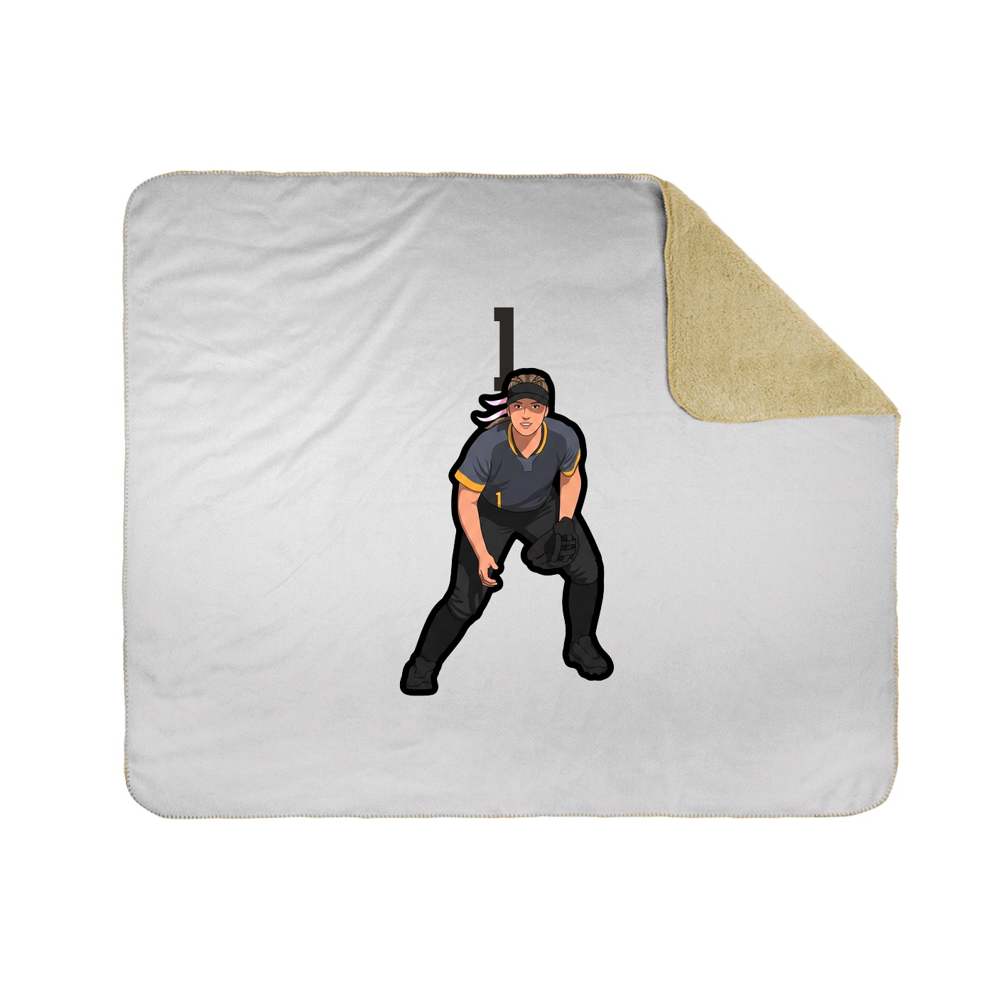 Throw Blanket — Number Top in White