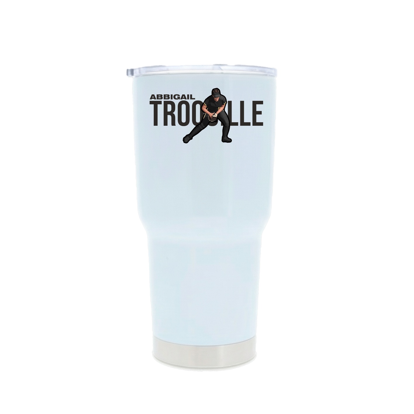 30oz Stainless Steel Tumbler — Player Name in White