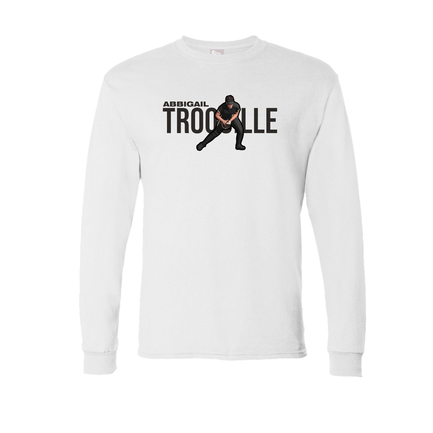 Long Sleeve Tee — Player Name in White