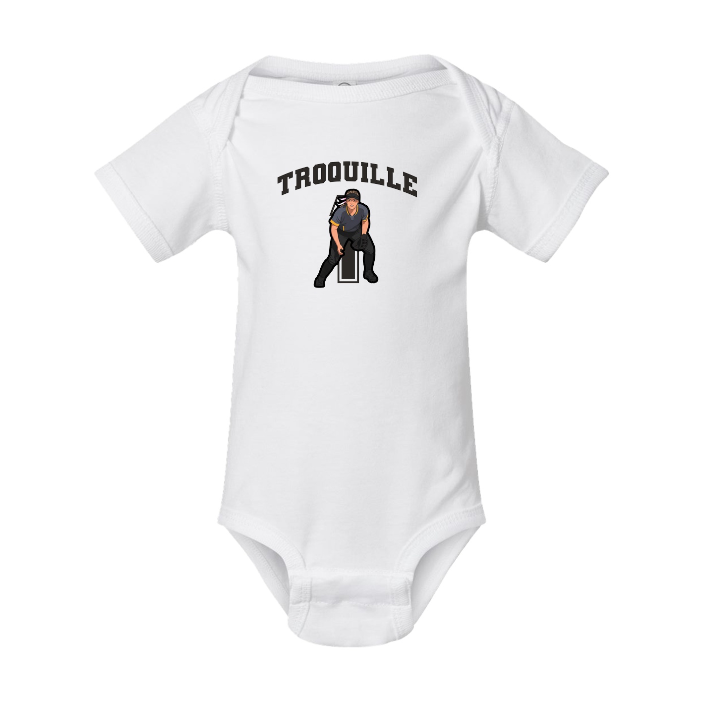 Baby Onesie — Number in White
