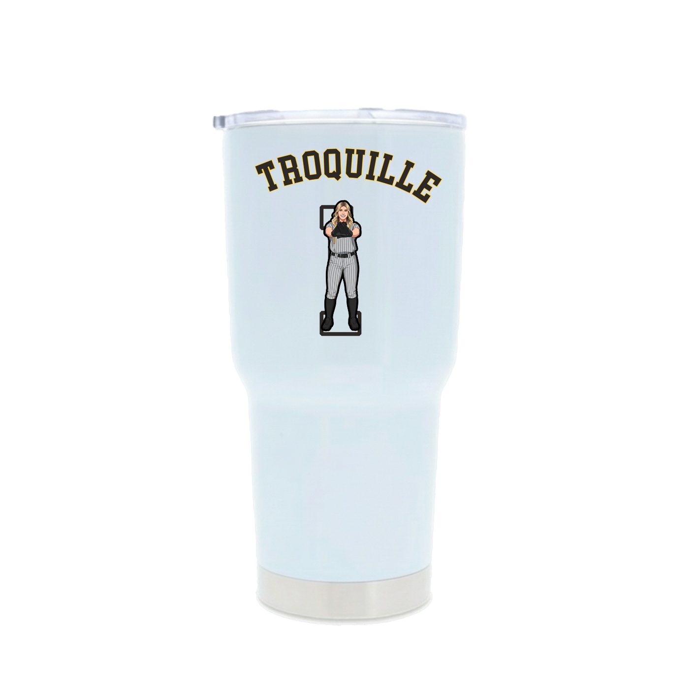 30oz Stainless Steel Tumbler — Shirsey Arch in White