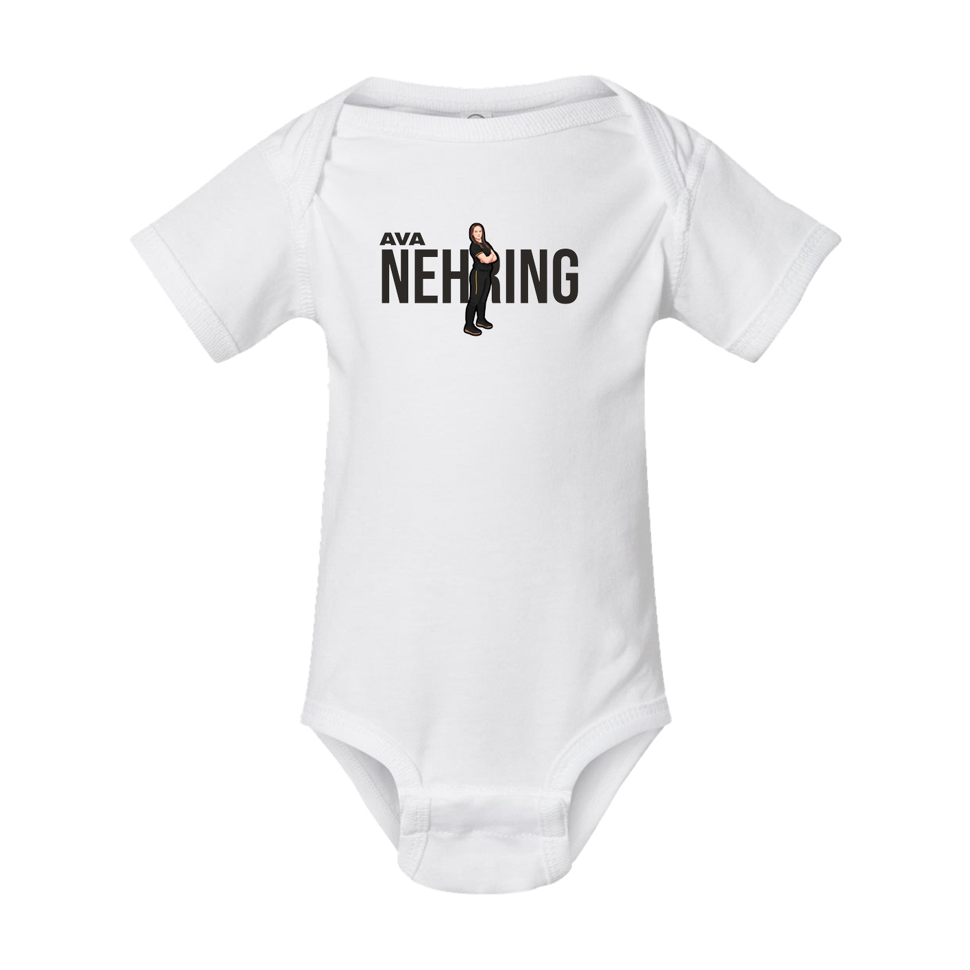 Baby Onesie — Player Name in White