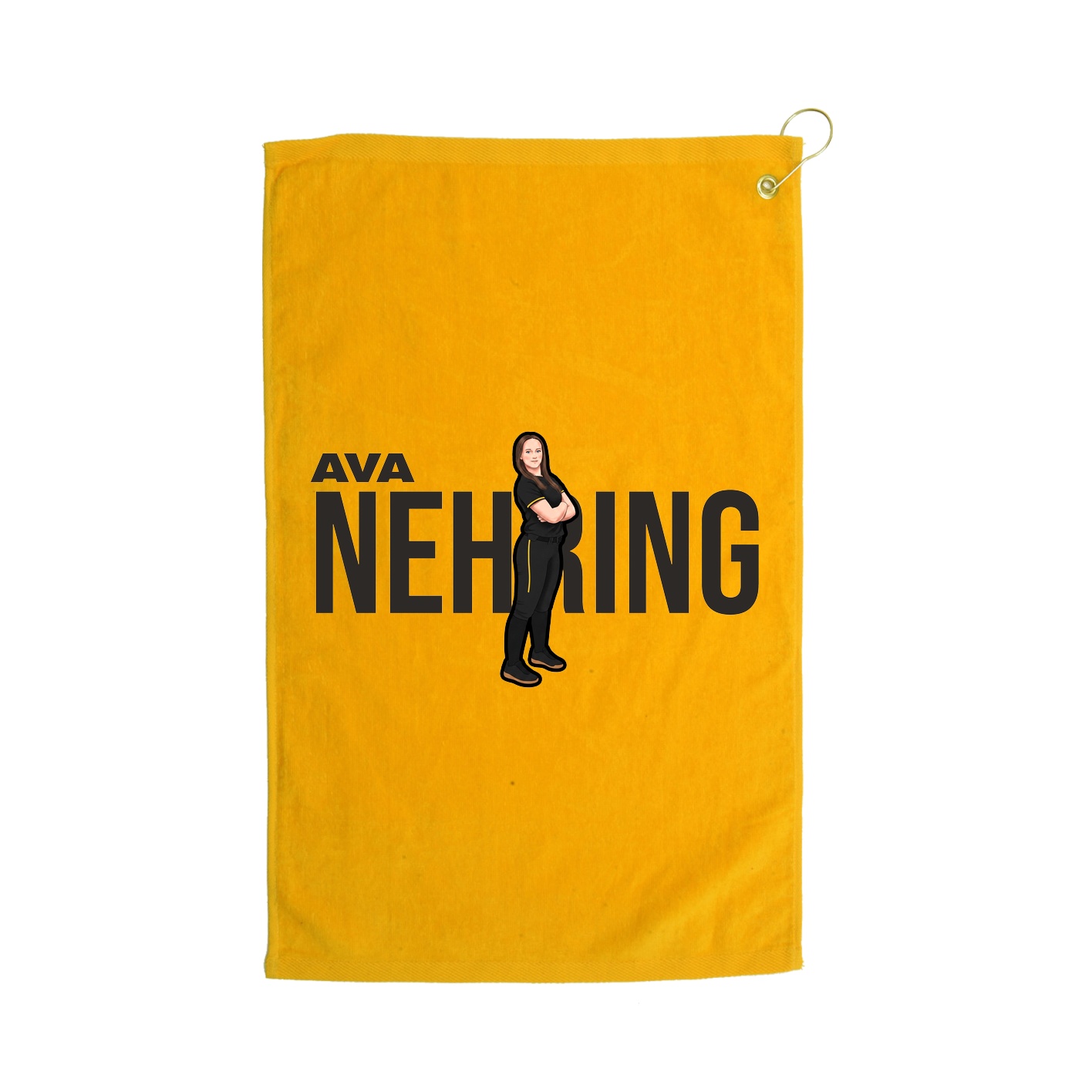 Golf Towel — Player Name in Gold
