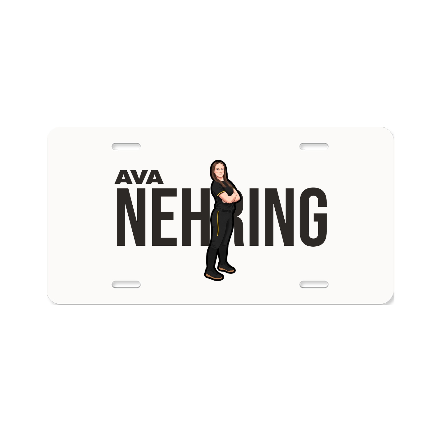 License Plate — Player Name in Classic