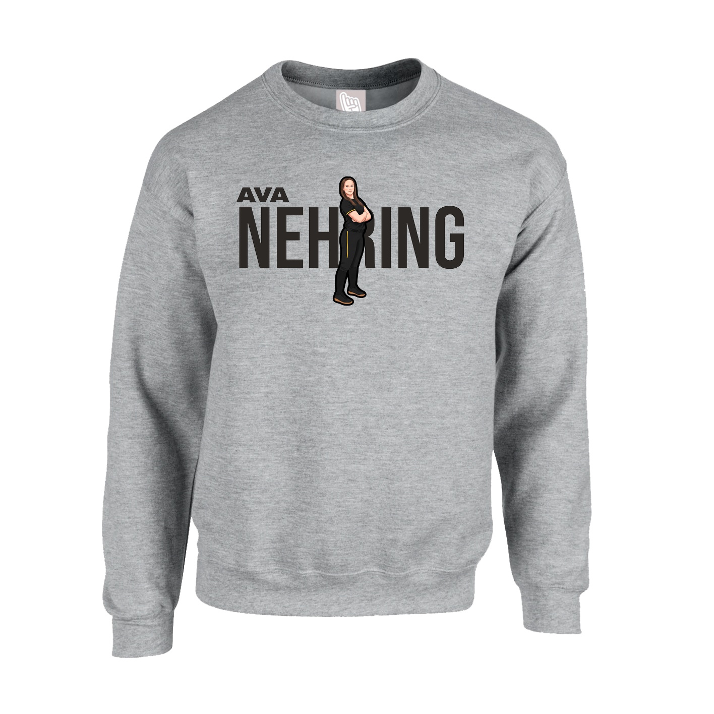 Fleece Crew — Player Name in Grey