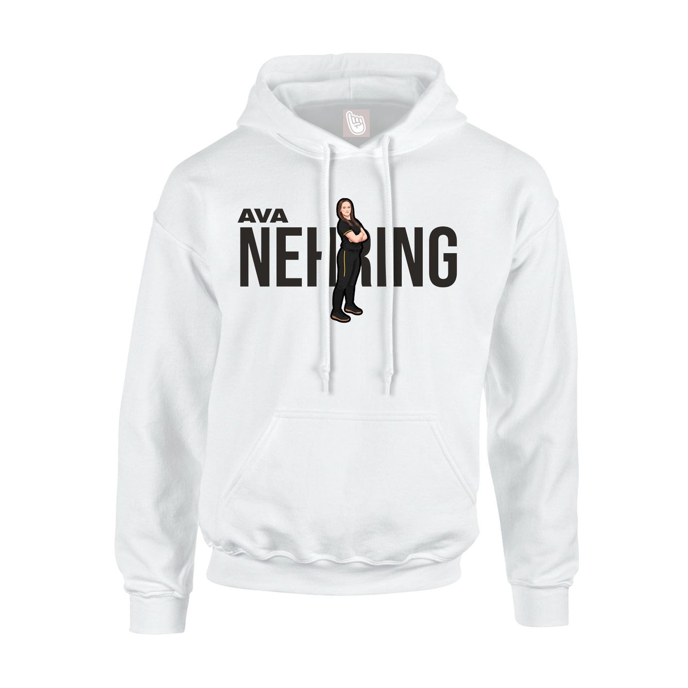 Youth Hoodie — Player Name in White