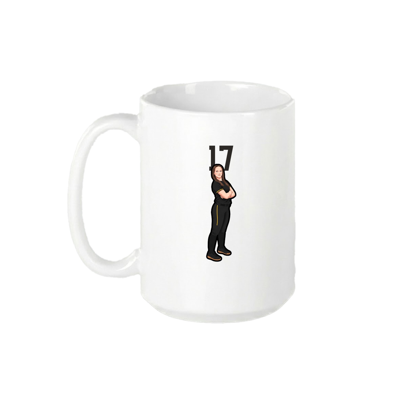 15oz Coffee Mug — Number Top in White