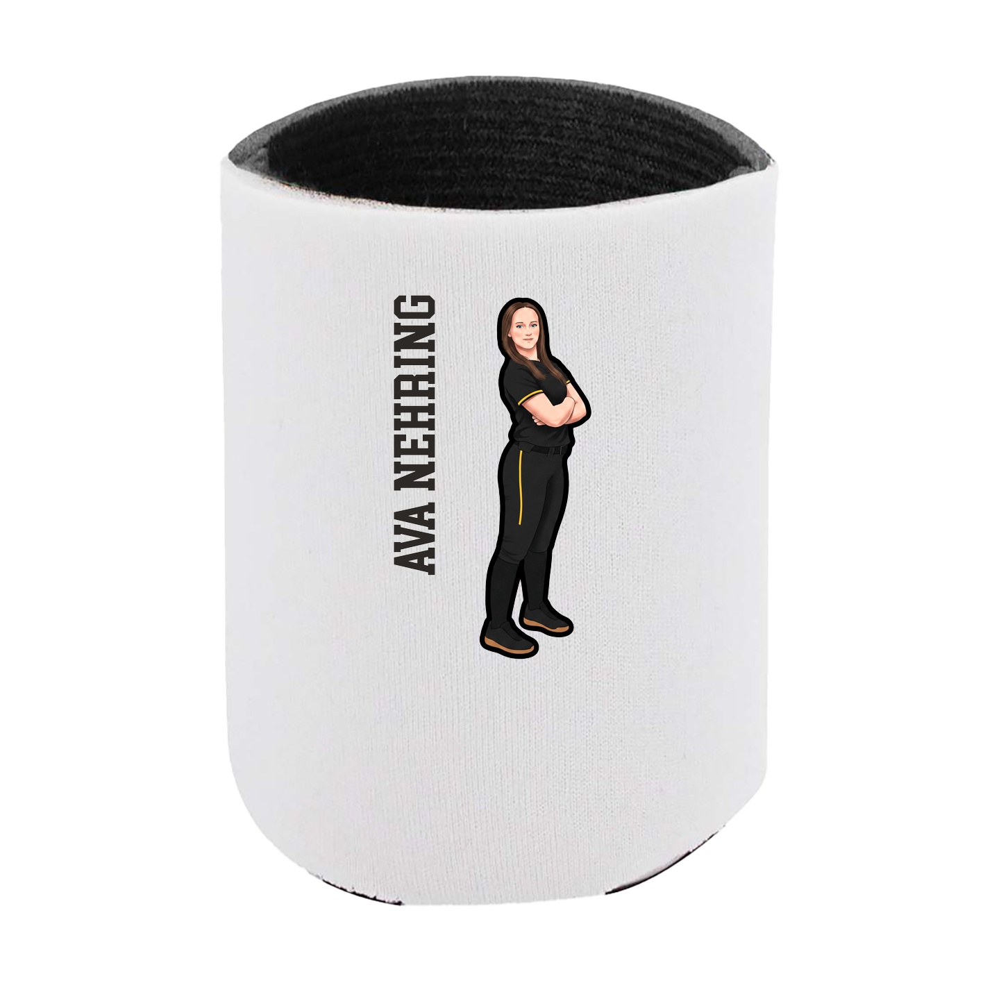 Can Holder — Name Vertical in White